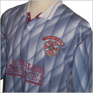 maillot de foot hearts exterieur 1990-1991 pas cher