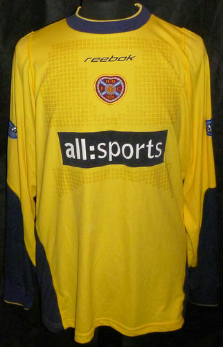 maillot de foot hearts gardien 2003-2004 rétro