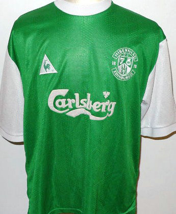 maillot de foot hibernian fc domicile 2000-2002 rétro