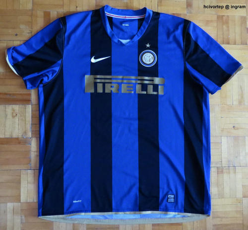 maillot de foot inter milan domicile 2008-2009 rétro