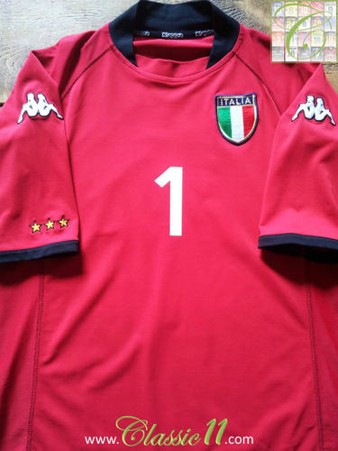 maillot de foot italie gardien 2002-2003 rétro maillot de foot italie gardien 2002-2003 rétro