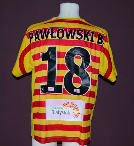 maillot de foot jagiellonia białystok domicile 2010-2011 rétro