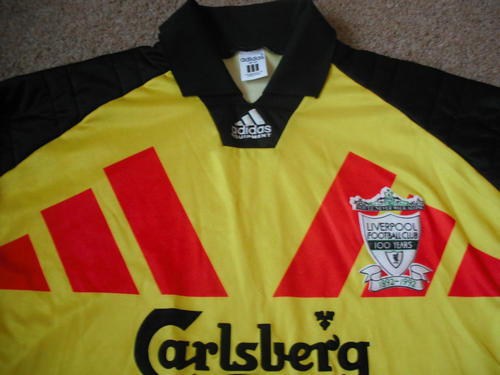 maillot de foot liverpool fc gardien 1992-1993 rétro maillot de foot liverpool fc gardien 1992-1993 rétro