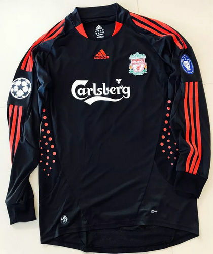 maillot de foot liverpool fc gardien 2007-2008 rétro