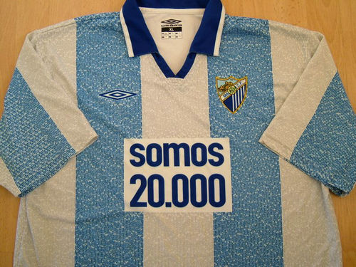 maillot de foot málaga cf domicile 2000 rétro