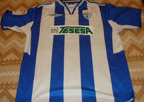 maillot de foot málaga cf domicile 2006-2007 rétro