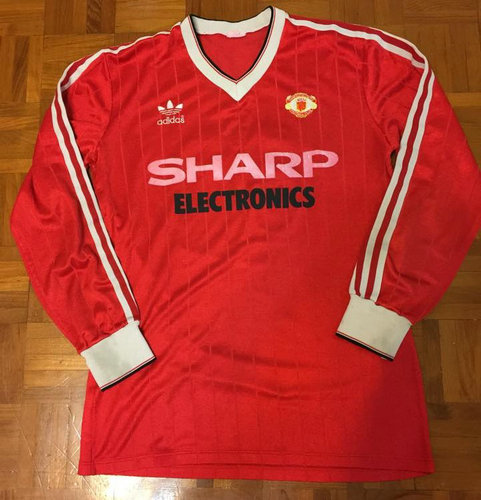 maillot de foot manchester united domicile 1982-1983 rétro