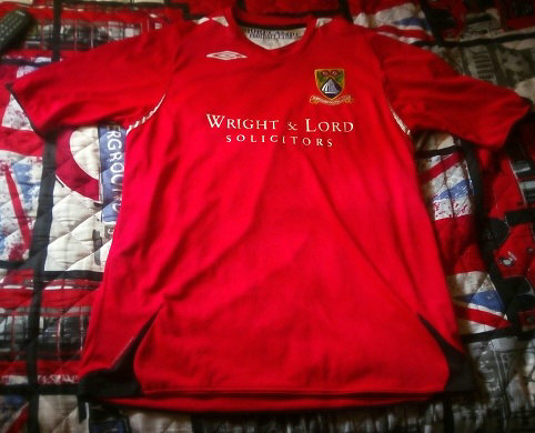 maillot de foot morecambe fc domicile 2006-2007 rétro