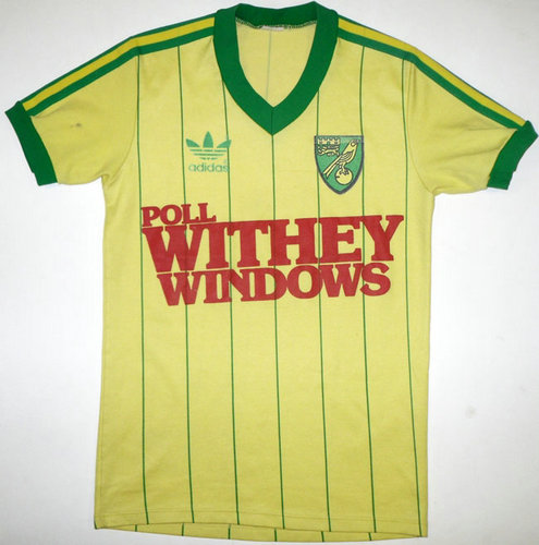 maillot de foot norwich city domicile 1983-1984 rétro