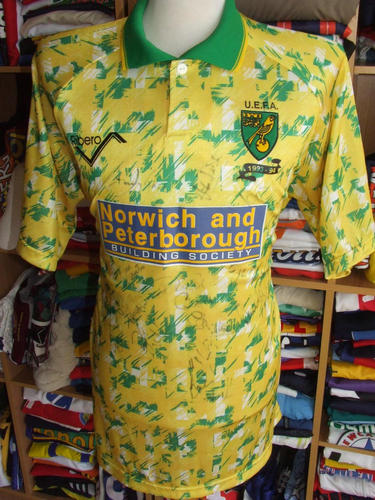 maillot de foot norwich city domicile 1992-1994 rétro