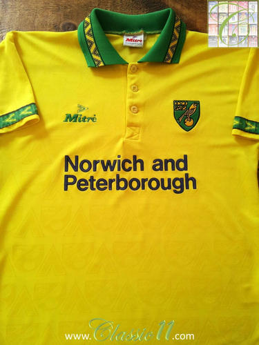 maillot de foot norwich city domicile 1994-1996 rétro