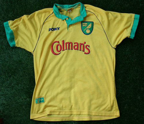maillot de foot norwich city domicile 1997-1999 rétro
