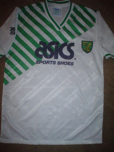 maillot de foot norwich city exterieur 1989-1992 rétro