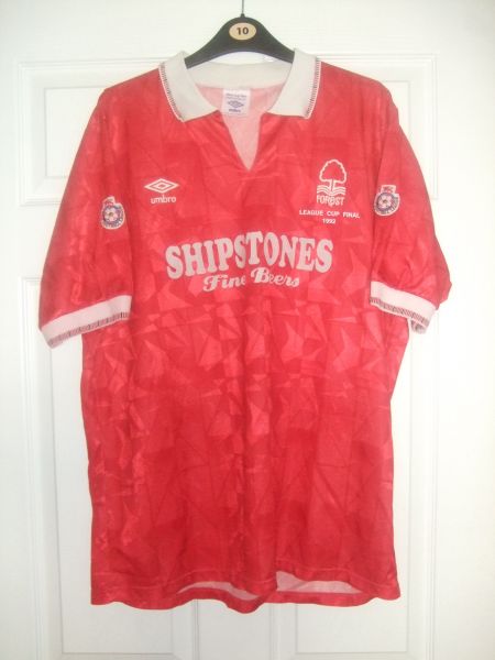 maillot de foot nottingham forest domicile 1991-1992 rétro