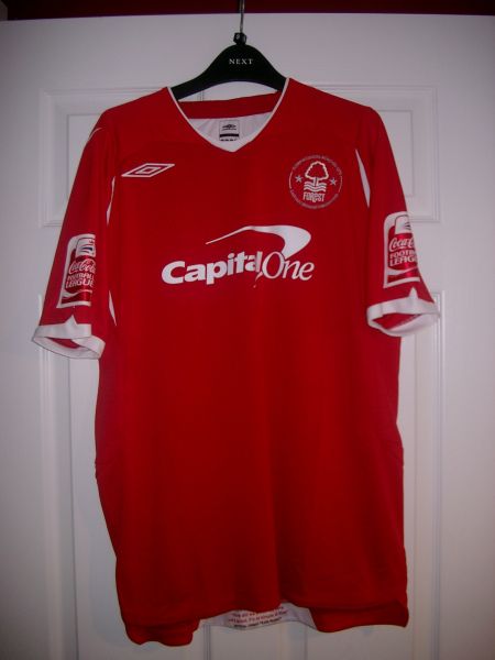 maillot de foot nottingham forest domicile 2008-2009 rétro