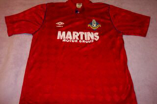 maillot de foot oldham athletic afc exterieur 1987-1988 pas cher