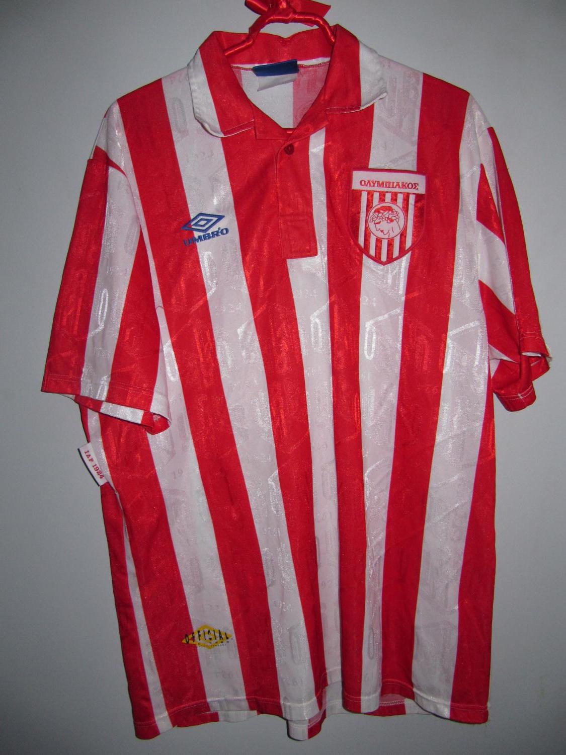 maillot de foot olympiakos domicile 1992-1993 rétro