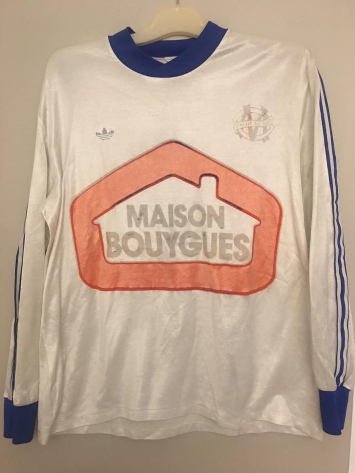 maillot de foot om domicile 1987-1988 rétro