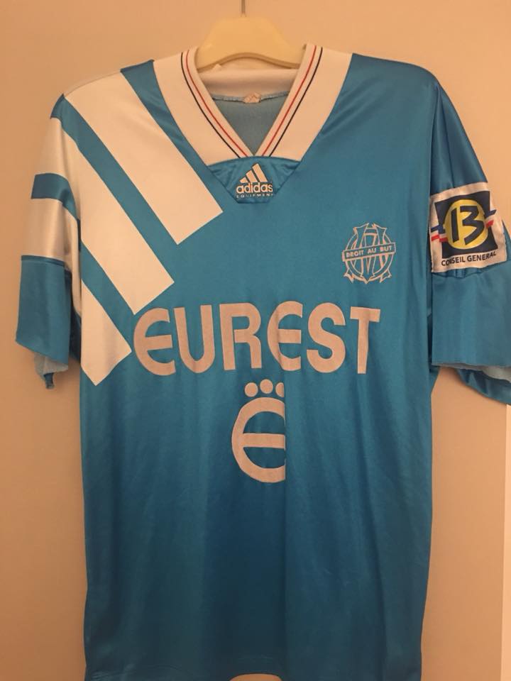 maillot de foot om exterieur 1992-1993 rétro