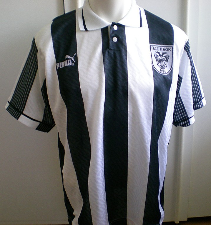 maillot de foot paok salonique domicile 1995-1996 rétro