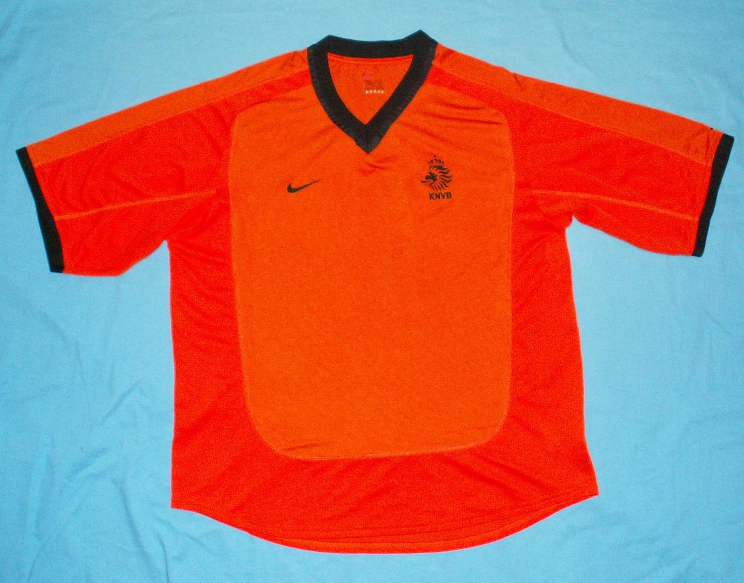 maillot de foot pays-bas domicile 2001-2002 rétro