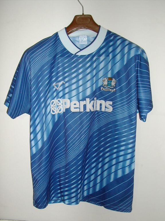 maillot de foot peterborough united domicile 1990-1991 rétro