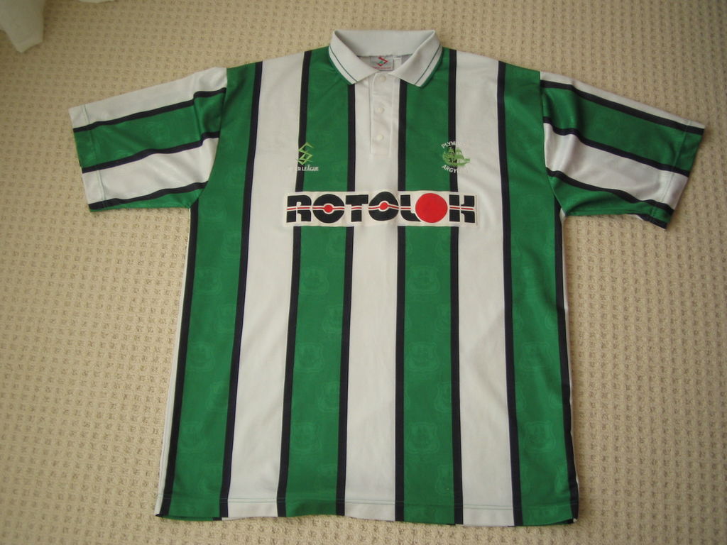 maillot de foot plymouth argyle fc domicile 1996-1998 rétro