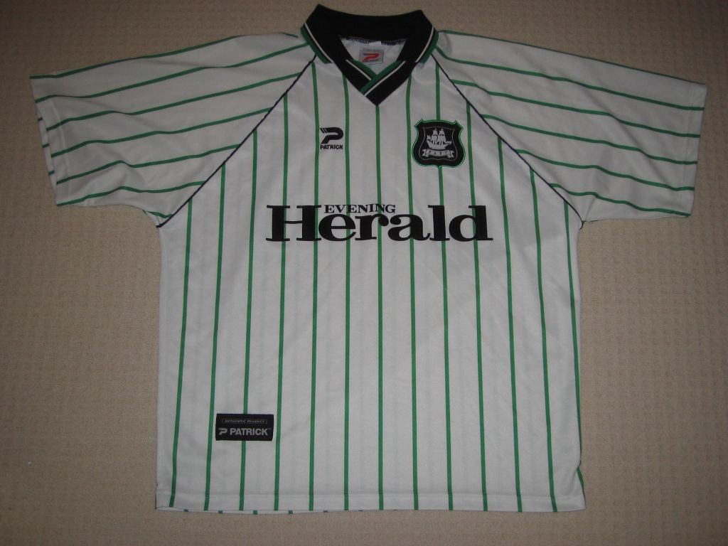 maillot de foot plymouth argyle fc domicile 2000-2001 rétro