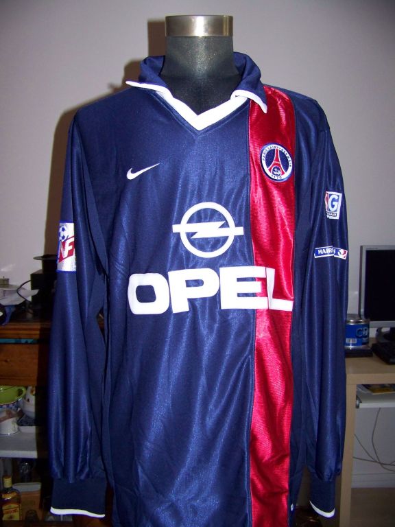 maillot de foot psg domicile 2001-2002 rétro