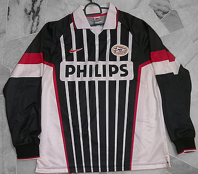 maillot de foot psv eindhoven exterieur 1997-1998 rétro