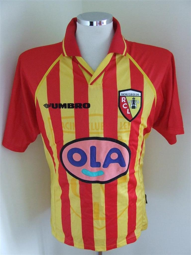 maillot de foot rc lens domicile 1998-1999 pas cher