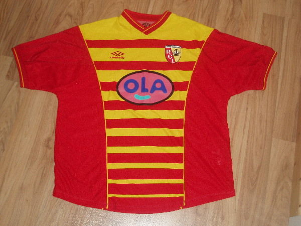 maillot de foot rc lens domicile 2004-2005 rétro