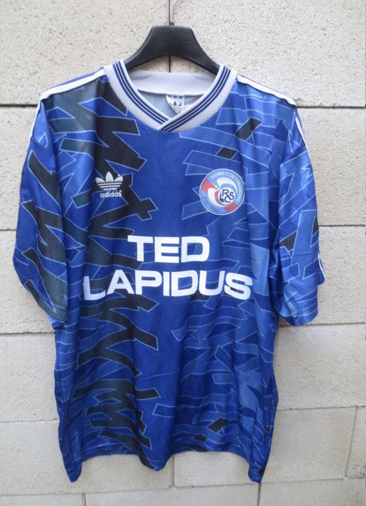 maillot de foot rc strasbourg alsace domicile 1992-1993 rétro