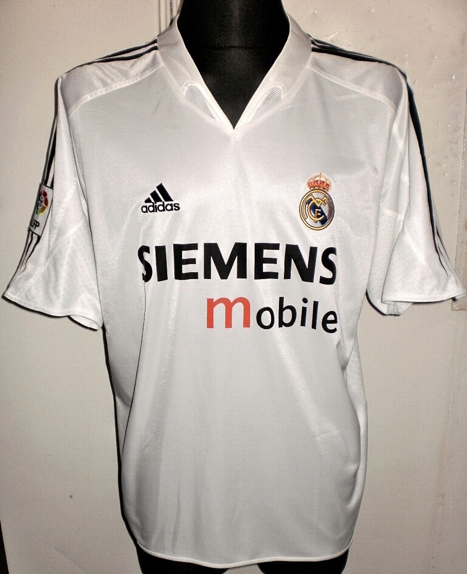 maillot de foot real madrid domicile 2004-2005 rétro