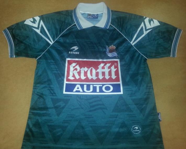 maillot de foot real sociedad exterieur 1995-1998 rétro