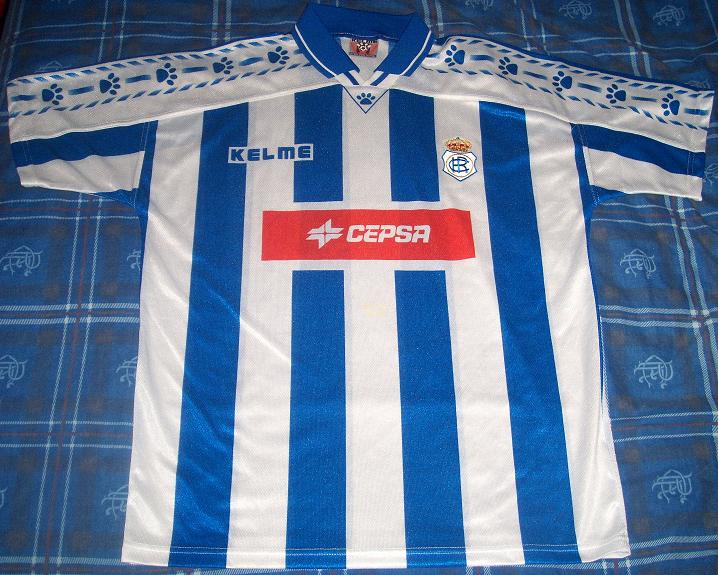 maillot de foot recreativo de huelva domicile 1997-1998 rétro