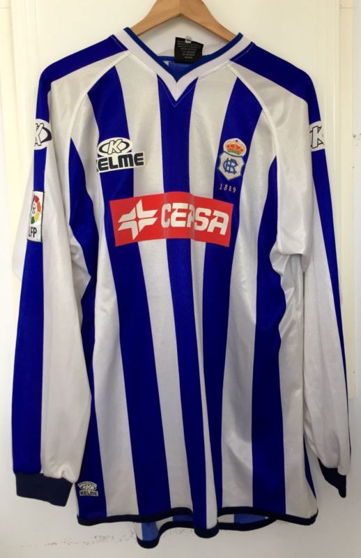 maillot de foot recreativo de huelva domicile 2001-2002 rétro