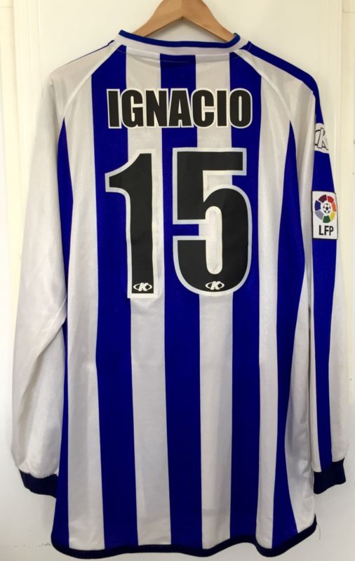 maillot de foot recreativo de huelva domicile 2001-2002 rétro maillot de foot recreativo de huelva domicile 2001-2002 rétro