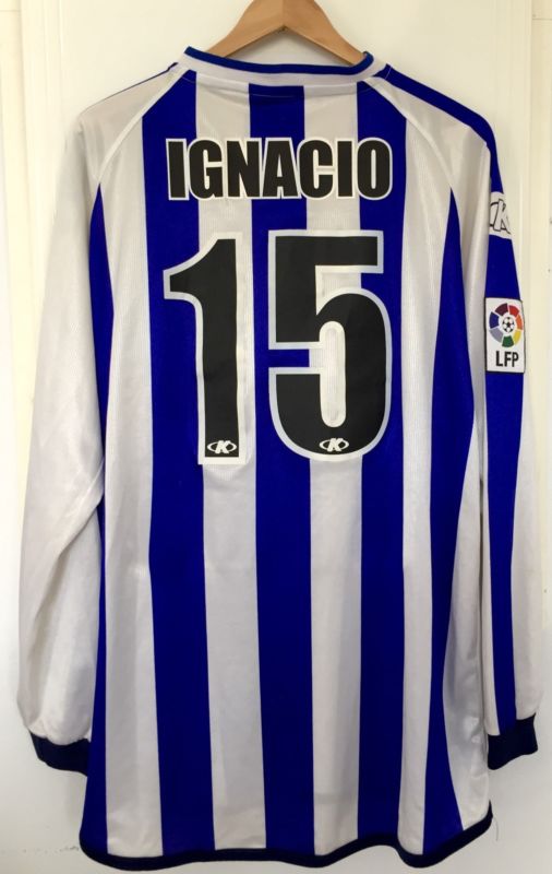 maillot de foot recreativo de huelva domicile 2001-2002 rétro