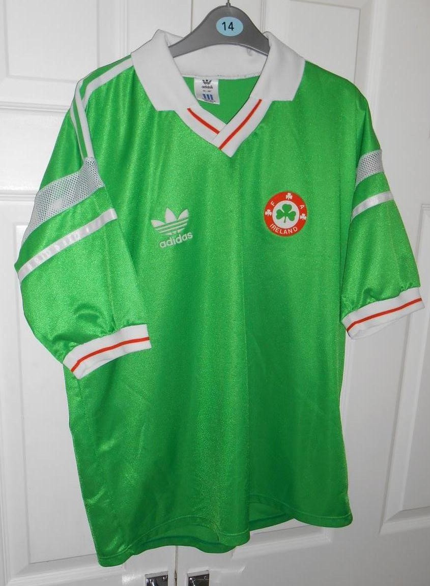 maillot de foot république d\'irlande domicile 1988-1990 rétro