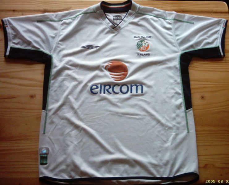 maillot de foot république d\'irlande exterieur 2002-2003 rétro