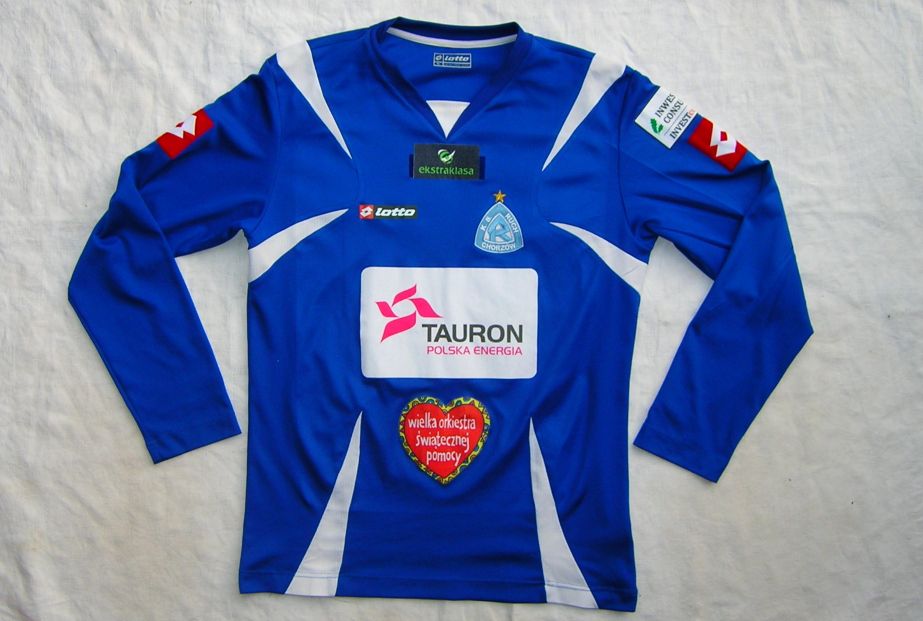 maillot de foot ruch chorzów domicile 2009-2010 rétro