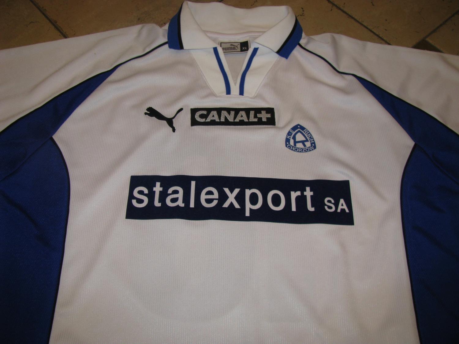 maillot de foot ruch chorzów exterieur 2000-2001 rétro maillot de foot ruch chorzów exterieur 2000-2001 rétro