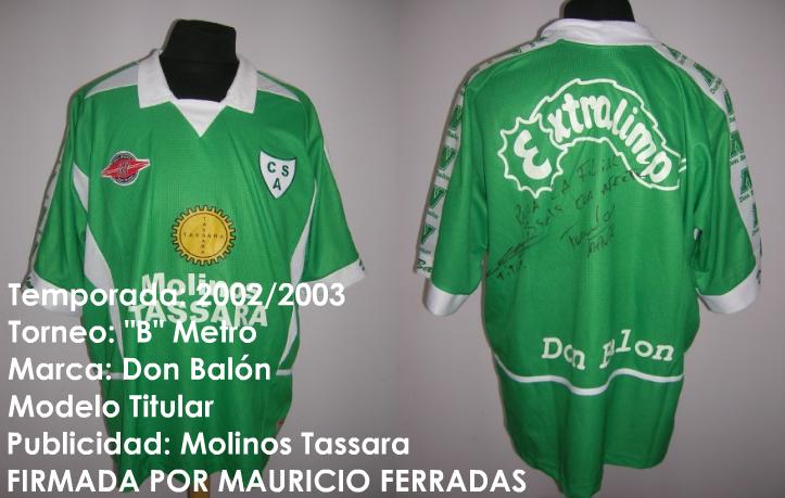 maillot de foot sarmiento domicile 2002-2003 pas cher