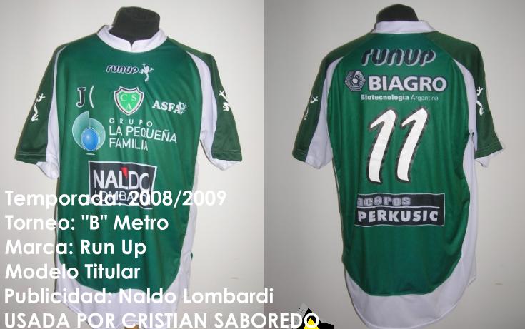 maillot de foot sarmiento domicile 2008-2009 pas cher