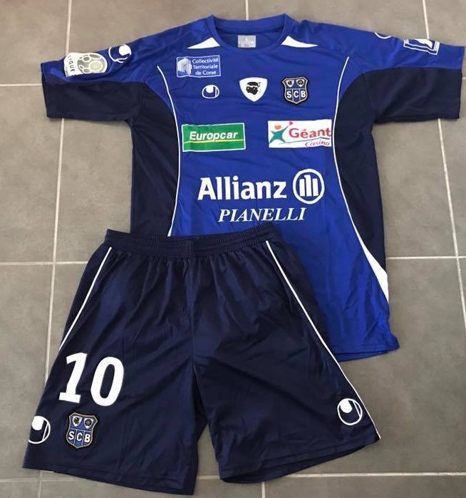 maillot de foot sc bastia domicile 2009-2010 pas cher