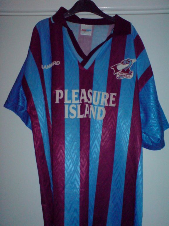maillot de foot scunthorpe united particulier 1994 rétro