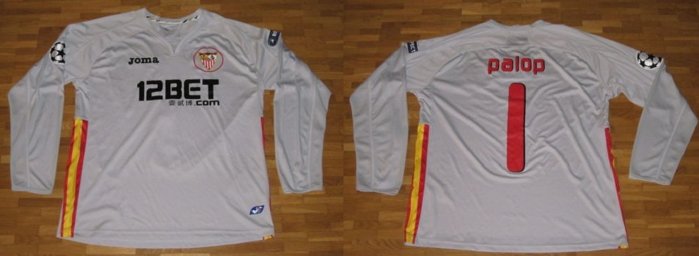 maillot de foot séville fc gardien 2010-2011 rétro