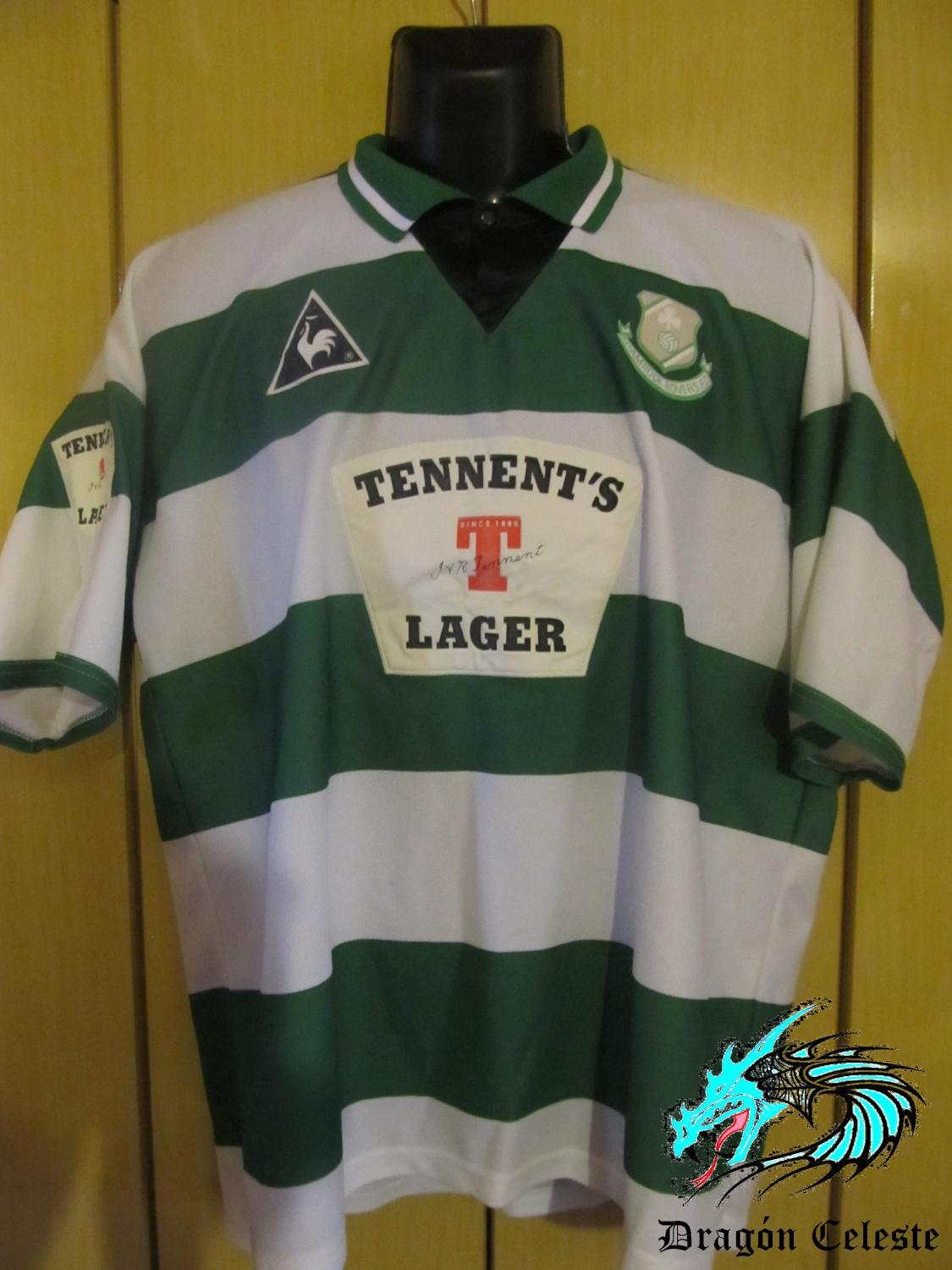 maillot de foot shamrock rovers domicile 1995-1996 rétro