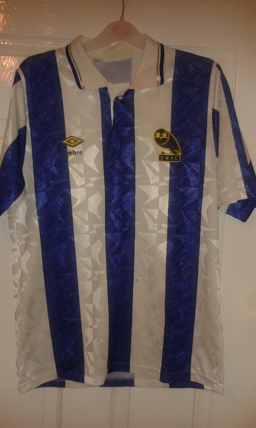 maillot de foot sheffield wednesday domicile 1990-1992 rétro